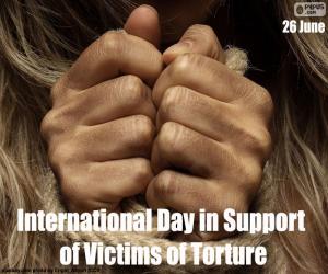yapboz Uluslararası gün işkence kurbanlarına destek